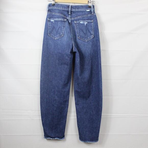 Mother Jeans Womens 25 The Curbside Flood Yee Haw Barrel Baggy Loose Medium Wash - Picture 6 of 16